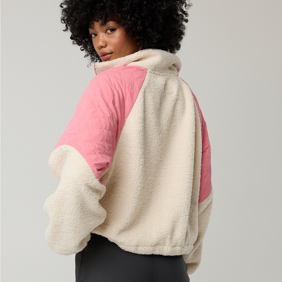 OFFLINE by Aerie Fluff Love Full Zip Jacket in Playful Pink - Picture 4 of 11